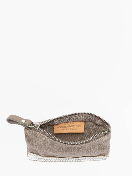 Porte-monnaie Le Cabas Lin Vanessa bruno Beige cabas lin 31V42017 vue secondaire 1