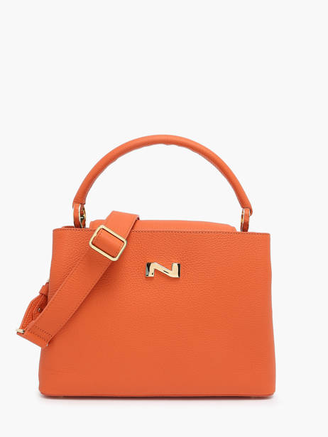 Sac à Main Magnolia Cuir Nathan baume Orange eden 3