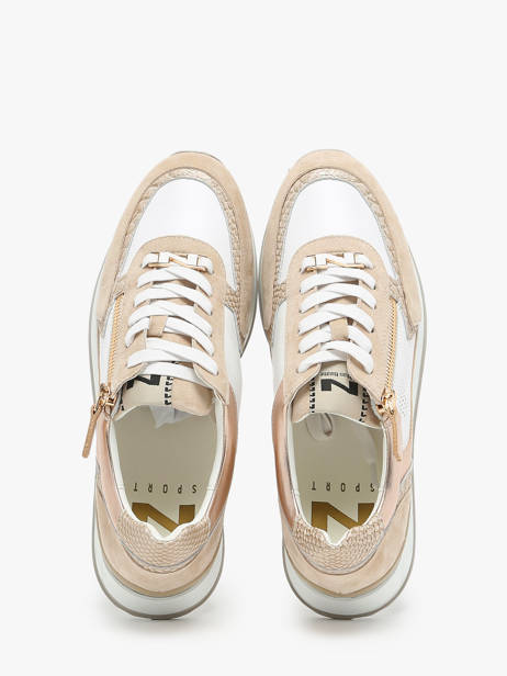 Sneakers En Cuir Nathan baume Beige women 241NS01 vue secondaire 3