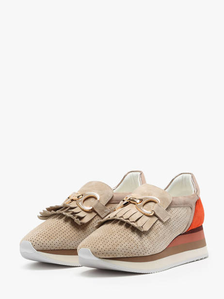Sneakers En Cuir Nathan baume Beige women 241NS21 vue secondaire 5