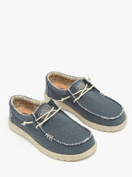 Mocassins Wally Braided Hey dude Bleu men 4003 vue secondaire 1