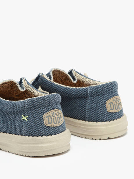 Mocassins Wally Braided Hey dude Bleu men 4003 vue secondaire 2