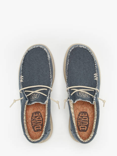 Mocassins Wally Braided Hey dude Bleu men 4003 vue secondaire 3