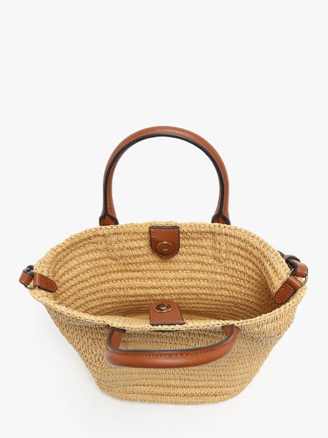 Sac à Main Brie Cuir Et Raphia Lauren ralph lauren Beige brie 31962120 vue secondaire 3