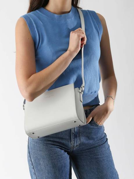 Sac Bandoulière Smooth Cuir Lancaster Gris smooth 437-02 vue secondaire 1