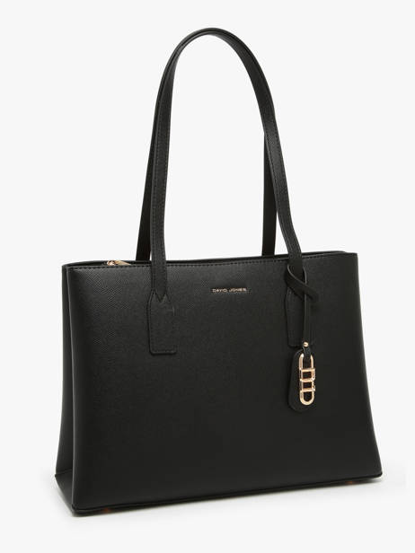 Sac Porté épaule Saffiano David jones Noir saffiano CM7468 vue secondaire 2