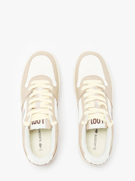 Sneakers L001 En Cuir Lacoste Beige men 9SMA0045 vue secondaire 4