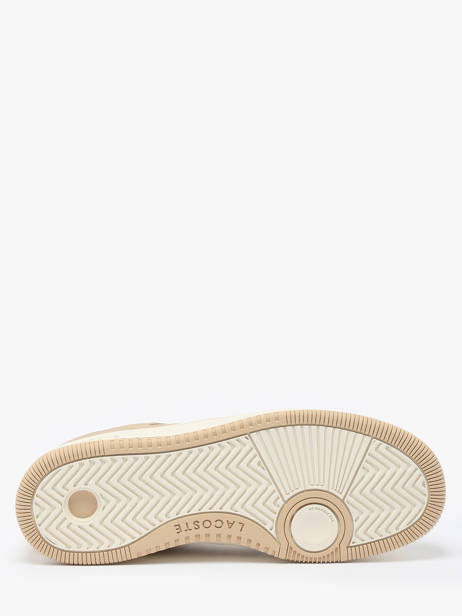 Sneakers L001 En Cuir Lacoste Beige men 9SMA0045 vue secondaire 5