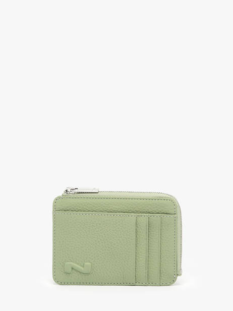Porte-monnaie Avec Porte-cartes Cuir Nathan baume Vert original n 217N