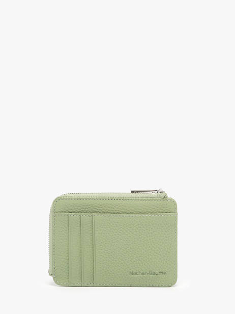 Porte-monnaie Avec Porte-cartes Cuir Nathan baume Vert original n 217N vue secondaire 2