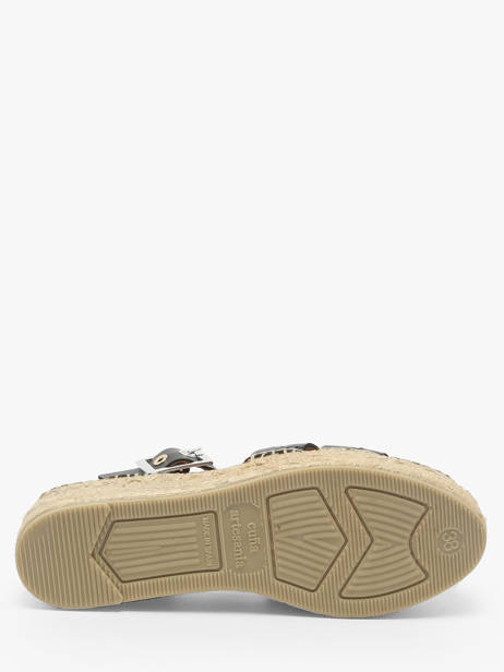 Espadrilles Talon Compensé Cherlin Gaimo Noir women CHERLIN vue secondaire 4