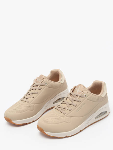 Sneakers Uno Shimmer Away Skechers Beige women 155196 vue secondaire 2