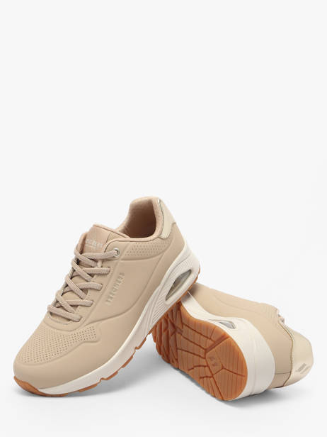 Sneakers Uno Shimmer Away Skechers Beige women 155196 vue secondaire 3