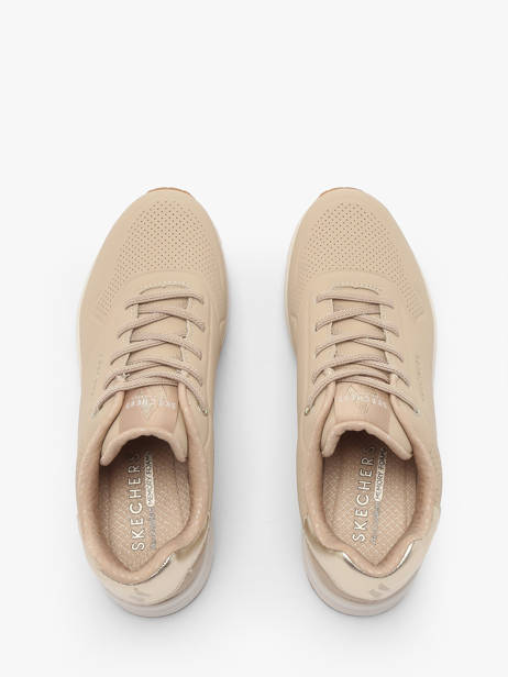 Sneakers Uno Shimmer Away Skechers Beige women 155196 vue secondaire 4