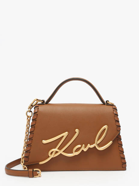 Sac Bandoulière K Signature Cuir Karl lagerfeld Marron k signature A2W30005