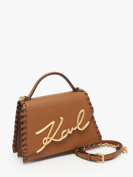 Sac Bandoulière K Signature Cuir Karl lagerfeld Marron k signature A2W30005 vue secondaire 2
