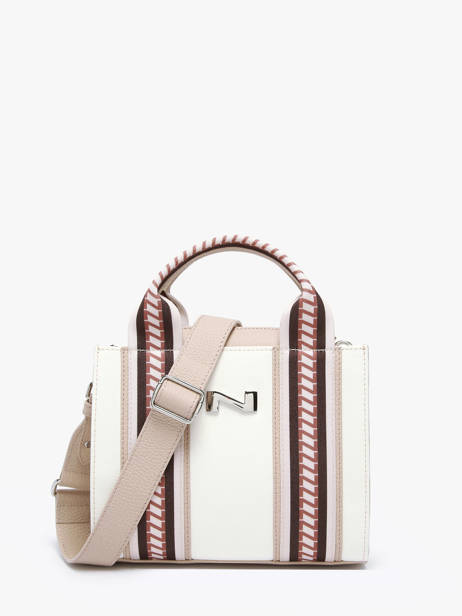 Petit Cabas Luna Canvas Et Cuir Nathan baume Blanc solar LUNA