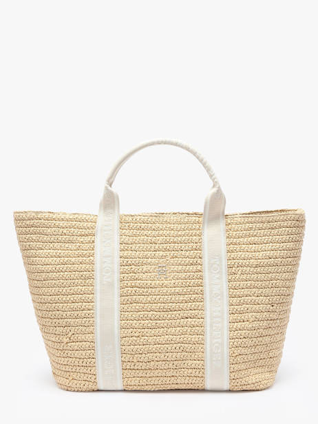 Sac Porté Main Th Spring Logo Polyurethane Tommy hilfiger Blanc th spring logo AW17196
