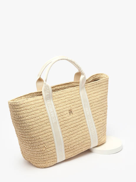 Sac Porté Main Th Spring Logo Polyurethane Tommy hilfiger Blanc th spring logo AW17196 vue secondaire 2