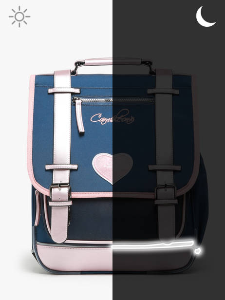 Sac à Dos 3 Compartiments Cameleon Bleu vintage fantasy PBVGSD39 vue secondaire 7