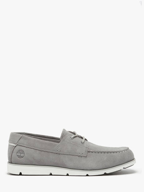 Mocassins Grafton Bay Lace Up En Cuir Timberland Gris men 42X7EWG1
