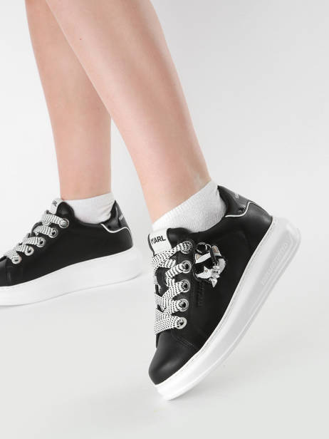 Sneakers Kapri Nft Twin En Cuir Karl lagerfeld Noir women KL62576T vue secondaire 1