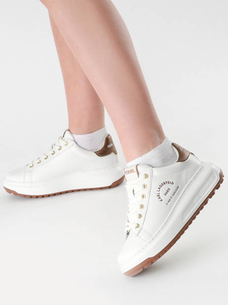 Sneakers Kapri Lug Maison En Cuir Karl lagerfeld Blanc women KL67538M vue secondaire 1