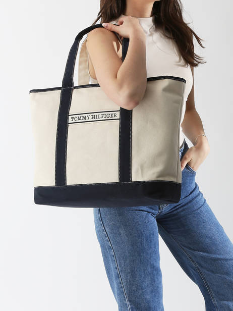 Sac Porté épaule Th Summer Coton Tommy hilfiger Bleu th summer AW17421 vue secondaire 1