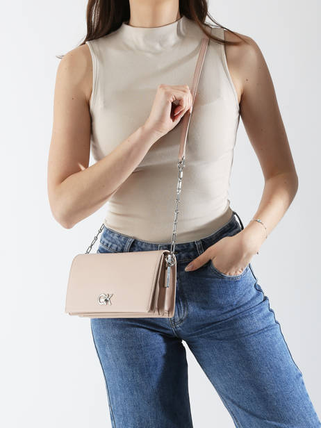 Sac Bandoulière Ck Chain Polyester Recyclé Calvin klein jeans Rose ck chain K612806 vue secondaire 1