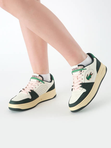 Sneakers L001 Set En Cuir Lacoste Blanc women 9SFA0088 vue secondaire 1