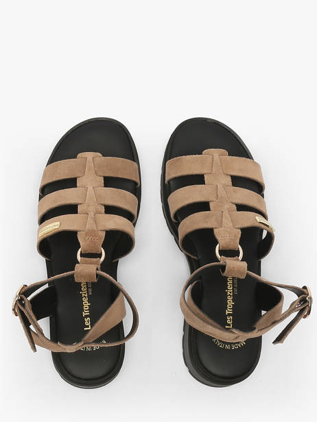 Sandales Tobosued En Cuir Les tropeziennes Beige women TOBOSUED vue secondaire 3