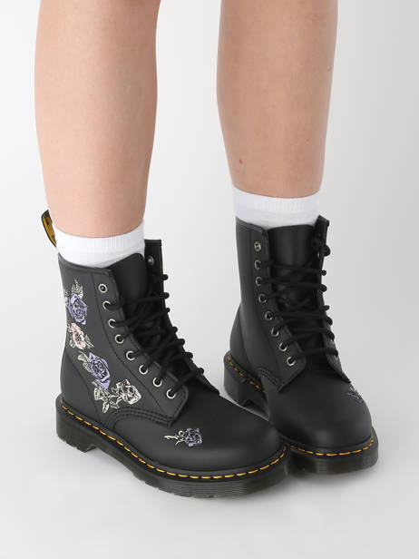 Boots 1460 Vonda En Cuir Dr martens Noir women 40690001 vue secondaire 1