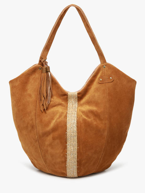Sac Porté épaule Vintage Cuir Mila louise Marron vintage 23034V4