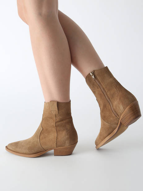 Santiags Western En Cuir Alpe Marron women 50121101 vue secondaire 1