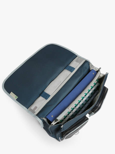 Cartable Enfant 2 Compartiments Cameleon Bleu vintage urban CA38 vue secondaire 3