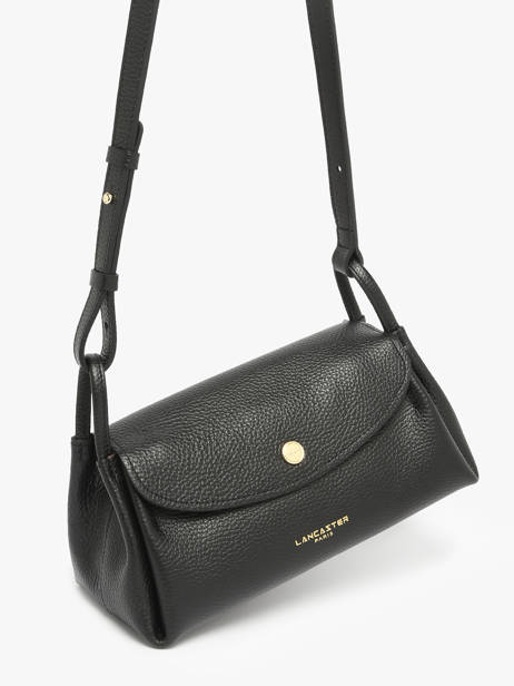 Sac Bandoulière Accordeon Double Cuir Lancaster Noir accordeon double 88 vue secondaire 2