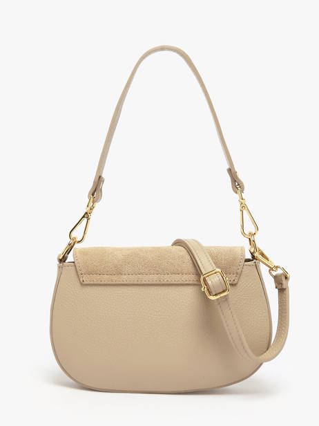 Sac Bandoulière Velvet Caviar Cuir Milano Beige velvet caviar VC25068 vue secondaire 4