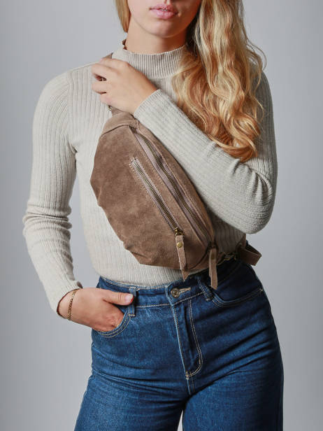 Sac Banane Milano Marron velvet VE24119 vue secondaire 1