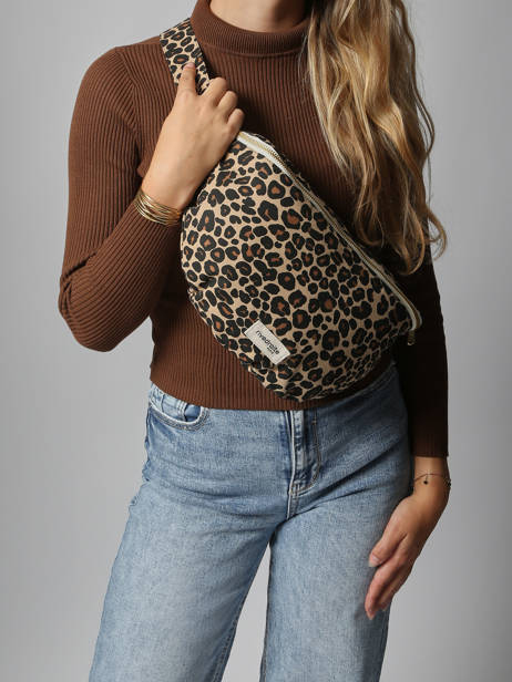 Le Sac Banane Custine Xl Coton Recyclé Rivedroite Marron forever wild CUSTXFOR vue secondaire 1