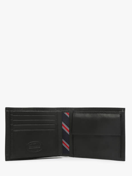 Portefeuille Cuir Tommy hilfiger Noir eton AM00657 vue secondaire 2