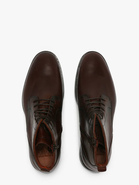 Bottines En Cuir Kost Marron men B vue secondaire 3