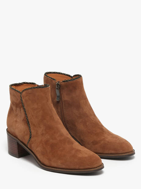 Bottines à Talon Tiglon En Cuir Mam'zelle Marron women CSIUY48 vue secondaire 2