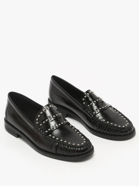 Mocassins En Cuir Inuovo Noir women LFG005 vue secondaire 1