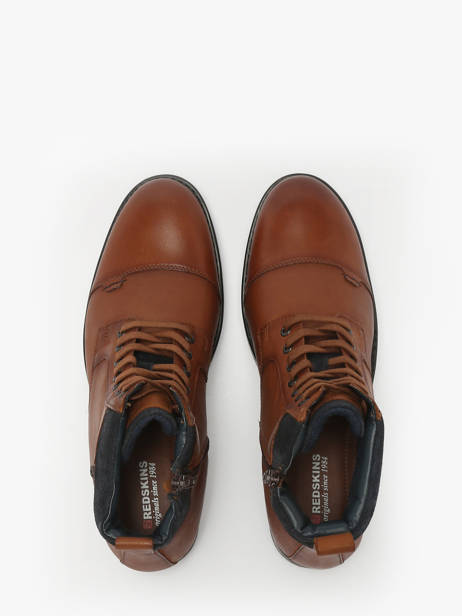 Boots En Cuir Redskins Marron men SPICY vue secondaire 3