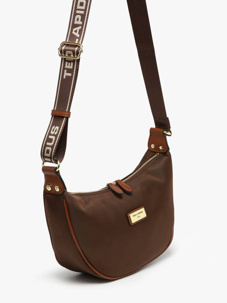 Sac Bandoulière Jamie Nylon Ted lapidus Marron jamie DU43503 vue secondaire 2