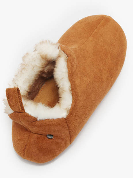 Chaussons En Cuir Isotoner Marron women 97422 vue secondaire 2