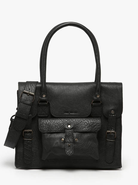 Sac Lerive Gauche M  Cuir Paul marius Noir vintage M