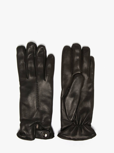 Gants Femme En Cuir Avec Doublure En Laine Omega Noir women gloves L