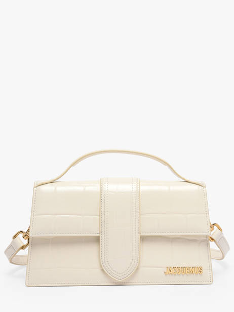 Sac Bandoulière D'occasion Grand Bambino Cuir Jacquemus Blanc second life 1567341