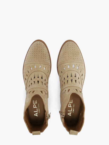 Bottines à Talon En Cuir Alpe Beige women 54331108 vue secondaire 3